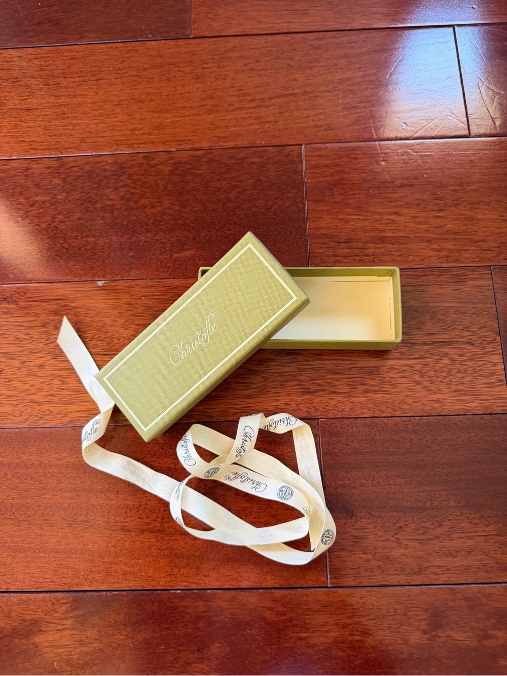 Christofle Olive Green Canvas Box